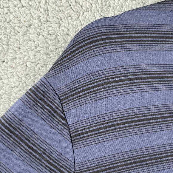 VINCE Pullover Hoodie Mens XL Blue Stripes Double Layer Pima Cotton Modal - Picture 6 of 14